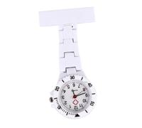 TOGEVAL Orologio Da Tasca Infermiera Donna Bianco Design Spilla Pratico Display Grande e Numeri Arabi Neri Orologio Leggero e Preciso Per Personale Sanitario