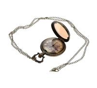 TOGEVAL Orologio Da Tasca Retrò Con Mappa Da Uomo E Da Donna Casual Al Quarzo in Rilievo Artigianale Con Doppia Alla Moda Per Papà E Nonno