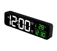 TOGEVAL Orologio Digitale LED da Comodino con Display Illuminato Allarme Beep con Volume Regolabile Orologio da Scrivania con Visualizzazione Data e Temperatura Funzione Ore per Ufficio e