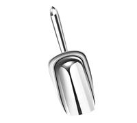 TOGEVAL Paletta in Acciaio Inossidabile per Ghiaccio e Cereali Scavino da Cucina Ergonomico Manico Antiscivolo Facile da per Cubetti Noci e Farina Dimensione Media