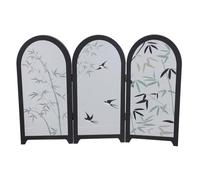 TOGEVAL Paravento da Scrivania Cinese in Acrilico Pieghevole Piccolo 13x9 Pollici, Divisorio Decorativo Feng Shui Superficie Specchio per Ufficio e Casa, Ornamento Orientale