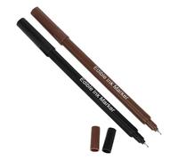 TOGEVAL Pennarelli Commestibili Doppia Punta 2 Pezzi Nero e Marrone per Decorare Biscotti e Torte, Penne Alimentari per Fondente, Strumento Leggero e Igienico per Cottura e Dolci Fai da