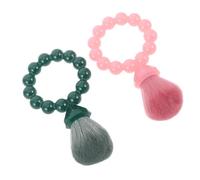 TOGEVAL Pennelli per Trucco Mini Set da 2, Pennello per Cipria e Fard in Polvere Libera con Setole Morbide e Manico Portatile, per Ritocchi Make Up in Viaggio su Pelle Sensibile