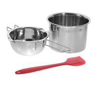 TOGEVAL Pentola Doppia Caldaia in Acciaio 304 Raschietto Pentolino Leggero per Sciogliere Cioccolato Burro Cera e Formaggi per Dolci e Candele Colore Casuale Colore Casuale