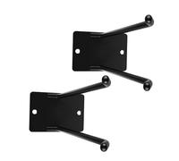 TOGEVAL Porta Attrezzi da Giardino 2 Pezzi in Metallo Nero Supporto da Parete per Organizer Scope e Utensili Resistente all’Esterno per Garage e Capanno Ottimizza Spazio Ganci