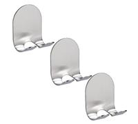 TOGEVAL Porta Rasoio da Parete in Acciaio 304 Autoadesivo Set 3 Ganci Organizzatori per Bagno e Cucina Supporto per Spugna Asciugamano e Luffa per Superfici Lisce come Vetro e