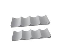 TOGEVAL Portabottiglie Colore Casuale 2 Pezzi in Plastica Pp per Vino Base Antiscivolo e Tappetino Scanalato, Salvaspazio Bottiglie, per Armadio e Garage