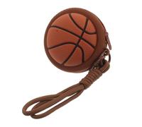 TOGEVAL Portamonete Mini in Silicone a Forma di Pallone da Basket con Cerniera Custodia Porta Carte e Auricolari Portachiavi Sportivo Compatto per e Viaggiatori