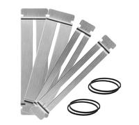 TOGEVAL Protezione per Tastiera in Metallo per Chitarra e Basso Kit da 4 Pezzi con Cuscinetti Ultrasottili in Acciaio Inox e Elastici Accessori per Manutenzione e Lucidatura Tasti per