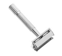 TOGEVAL Rasoio Per La Barba Manuale Vecchio Stile in Acciaio Resistente Manico in Ottone, Tagliacapelli Per Modellare Baffi e Pizzetto, Set Rasoio Aperto a Doppia Facile Da Pulire Per Uso Quotidiano