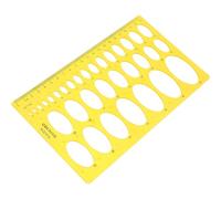 TOGEVAL Righelli Ellittici in Plastica Arancione Kit di Modelli di Disegno Architettonico Scala in Centimetri Strumento di Misurazione per Progetti Scolastici e Uso Tecnico in Ufficio