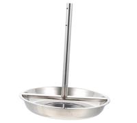 TOGEVAL Rostiera in Acciaio Inossidabile per Pollo e Tacchino Verticale con Supporto Stabile e Vassoio Antigoccia Facile da Pulire e Smontare per Barbecue e Forno Accessorio Leggero e