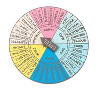 TOGEVAL Ruota Delle Emozioni Distintivo in Metallo Decorativo Portatile Per Mentale e Supporto Psicologico