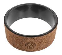 TOGEVAL Ruota Yoga Per Allenamento e Stretching, Anello Pilates in Pu e Sughero, Supporto Per Stabilità e Flessibilità Schiena, Rullo Multifunzione Per Esercizi Fitness e Benessere