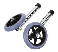 TOGEVAL Ruote Di Ricambio Silenziose Per Deambulatore, Set Da in Gomma e Acciaio Inossidabile, Sostituzione Per Ruota Anteriore, Compatibili La Maggior Parte Dei Deambulatori Per Uso Interno