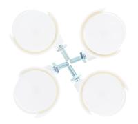 TOGEVAL Ruote Girevoli per Sedie 4 Pezzi Rotelle per Mobili Silenziose e Stabili per Spostare Oggetti Pesanti come Banchi da Lavoro Plastica Bianca