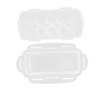 TOGEVAL Scatola Conservazione Uova in Plastica Trasparente con Coperchio Porta Uova Multi Scomparti per Frigorifero e Uso Domestico Organizer Resistente e Facile da Pulire e Frutti Small