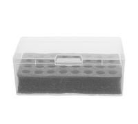 TOGEVAL Scatola Porta Batterie Aa Aaa con Inserto in Schiuma, Custodia in Plastica Trasparente Portatile a 32 Scomparti, Organizer Compatto per Stoccaggio Sicuro e Viaggi, Contenitore