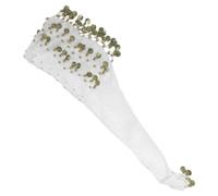 TOGEVAL Sciarpa per Danza del Ventre con 72 Monete in Chiffon Bianco Cintura Regolabile a Catena per Pancia da Donna con Nappe Dinamiche Accessorio Leggero per Spettacoli e Costumi da