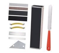 TOGEVAL Set 11 Pezzi Strumenti Per Liutaio Chitarra Lima Per Incoronare i, Righello Di Livellamento, Protezione Tastiera e Divaricatore Corde Per Riparazioni e Manutenzione Chitarra