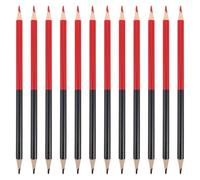 TOGEVAL Set 12 Matite da Costruzione Rosse e Blu Doppia Punta, Cancellabili e Preaffilate, Matite Colorate per Marcatura Edilizia, Disegno e Controllo Test in Ufficio