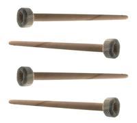 TOGEVAL Set 4 Bacchette per Gong in Legno e Cotone, Mazzuoli per Strumenti a Percussione, Bacchette per Tamburo Leggere Impugnatura Comoda, per Principianti e Uso Musicale