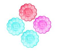 TOGEVAL Set 4 Contenitori per Uova in Plastica Riciclabile 24x3 Cm, Custodia Anticaduta Scomparti per Conservazione Igienica di Uova, Adatto per Frigorifero e Uso Domestico Colore Casuale
