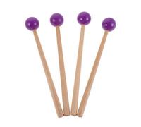 TOGEVAL Set 4 Mazze per Percussioni in Legno e Gomma Bacchette per Marimba e Xilofono Piccolo Martello per Glockenspiel Adatte a per Scuola Casa e Palcoscenico