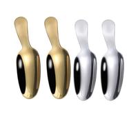 TOGEVAL Set 4 Pezzi Tea Scoop in Acciaio Inox 304 Design Ergonomico e Facile da Pulire, Cucchiaini da Dessert a Manico Corto per Vacanze Estive a Casa in Ufficio Colore Colore Casuale