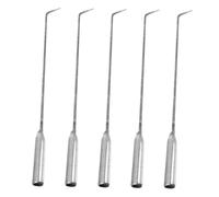 TOGEVAL Set 5 Pezzi Attizzatoio in Acciaio per Braciere da Esterno e Interno Gancio Antincendio Portatile per Barbecue Caminetto e Campeggio Accessorio Pratico e Sicuro per Gestione