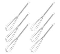 TOGEVAL Set 7 Pezzi in Acciaio Inox per Colorazione Chioma Miscelatore Manuale da Salone Impugnatura Antiscivolo Agitatore per Creme Tintura Fai da Te a Casa