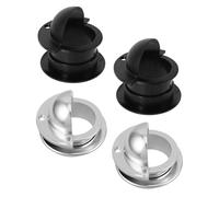 TOGEVAL Set 8 Pezzi Tazza Porta Calcio Balilla in Plastica Nera Anello Segnapunti, Accessorio per Foro di Ingresso Pallina, Ricambio Resistente per Tavolo da Calcio Balilla