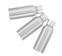 TOGEVAL Set da 3 Mini Bottiglie da Viaggio in Alluminio da 100 Ml con Tappo a Vite, Flaconi Ricaricabili la Cura della Pelle e Cosmetici, Contenitori Anti-ossidazione per Viaggi e Uso Quotidiano