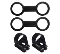 TOGEVAL Set di 4 Pezzi Porta Boccaglio per Immersioni in Silicone e ABS, Accessori Subacquei Portatili per Maschera e Tubo Snorkel, Facile da Montare e Rimuovere, Colore Nero