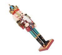 TOGEVAL Soldato Schiaccianoci Ornamento Di Natale Calzini Schiaccianoci Cesto Di Natale D'epoca Sfondo Natalizio Decorazioni Uomo Kit Suite Noel Di Legno