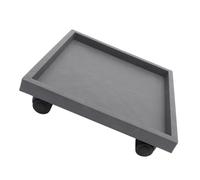 TOGEVAL Sottovaso Rettangolare con Ruote in Materiale Resistente, Base a Rullo per Piante da Interno, Supporto Girevole per Fioriere con Vassoio Portavaso per Giardino e Balcone