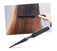 TOGEVAL Spazzola Per Parrucche Punta Appuntita e Cuscino D'aria, Spazzola Professionale Per Estensioni Chioma, 2 Pezzi in Confezione, Colore Nero