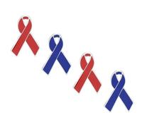 TOGEVAL Spilla Decorativa in Lega Nastro Rosso la Giornata Mondiale Contro L'aids, Set da 4 Pezzi, Accessorio di Sensibilizzazione per Abbigliamento e Eventi di Beneficenza