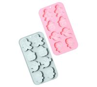 TOGEVAL Stampi in Silicone per Dolci di Halloween 2 Pezzi Stampi per Biscotti a Forma di Zucca Scheletro e Mummia Utensili per Caramelle Gommose e Fondente Forniture per Feste