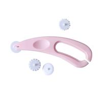 TOGEVAL Stampo per Torte Rete con Rotelle Rosa Strumento per Pasta e Tagliapasta Cutter per Biscotti Pizza Crostate e Dolci Facile da Usare e