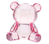 TOGEVAL Statuetta Multifunzione a Forma di Orso Trasparente in Acrilico, Decorazione da Tavolo e Giardino per Ragazzo Ragazza, Ornamento Piccolo Orsetto Resistente e Adorabile