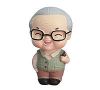 TOGEVAL Statuetta Resina Anziani Decorativa per Torte Compleanno Adorno Design e Portatile per Regalo Festa Nonna