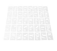 TOGEVAL Stencil per Pittura Lettere e Numeri Set da 40 in Plastica A5 Riutilizzabili Modelli Artistici per Graffiti su Borse e D’Abbigliamento Stencil Calligrafici Portatili per