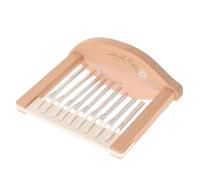 TOGEVAL Strumento Percussione Campanello Vento in Legno e Metallo 14x10,5x6,2 Cm Suono Chiaro e Risonante per Meditazione e Uso in Aula Decorativo e Leggero