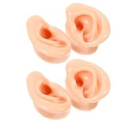 TOGEVAL Supporto Auricolare in Silicone Flessibile 4 Pezzi per Pratica di Piercing e Agopuntura Supporto Auricolare Realistico per Esposizione Gioielli e Formazione Professionale