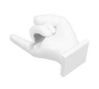 TOGEVAL Supporto Facile da Trasportare a Forma di Gesto della Mano e in Resina Bianca Resistente alla Deformazione per Bacchette Batteria Esporre Drumstick