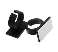 TOGEVAL Supporto per Microfono Clip Adesiva 2 Pezzi Portabandiera per Microfono per Interviste per Reportage e Trasmissioni