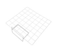 TOGEVAL Supporto Piatto Esposizione in Ferro Bianco Base e Griglia, Scaffale da Tavolo Versatile e Minimalista per Esposizione e Facile Appendimento in Spazio Desktop