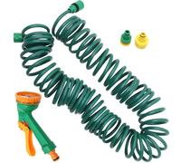 TOGEVAL Tubo da Giardino Estensibile Retrattile in EVA Resistente per Irrigazione Innaffiatura Piante e Lavaggio Auto Tubo Spirale Anti-groviglio per Giardino e Esterni Colore Casuale