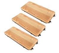 TOGEVAL Vassoio Decorativo in Legno e Ferro Smontabile a 3 Livelli Vassoio da Pranzo Rettangolare con Bordi Rialzati Antiscivolo Scaffale Portaoggetti Versatile per Soggiorno e Cucina